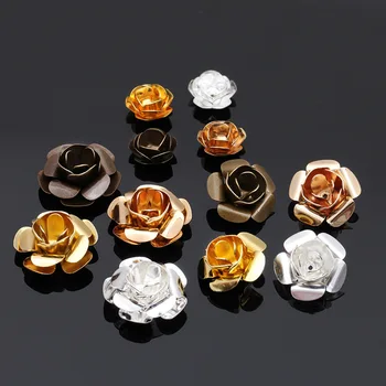 

100 Pieces/Lot 11 mm Metal Copper Filigree Flower Connector Charms DIY Jewelry Findings
