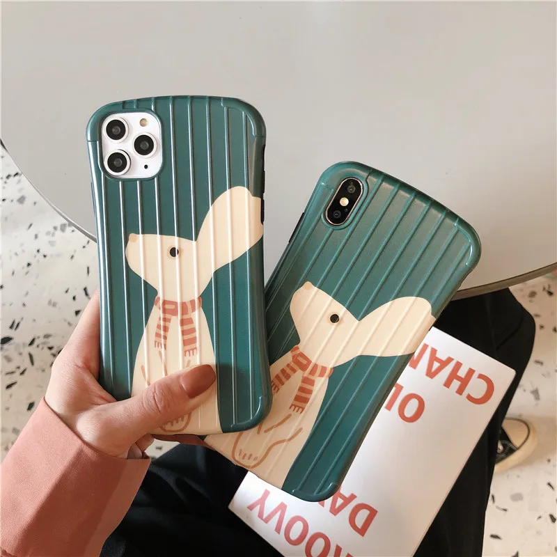 Для iphone 11 Pro MAX мягкие чехлы с мультяшным кроликом для iphone 6 6S 7 8 X XS MAX XR 3D тонкая талия Stria чехол для чемодана