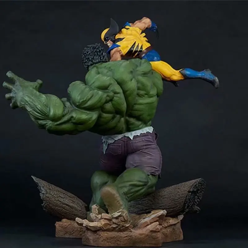 Hulk Vs Wolverine Statue Avengers Collectibles PVC Model IN BOX Express Shipping 