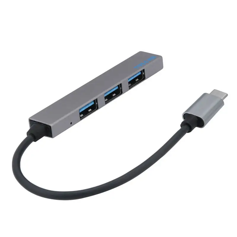 Расширитель Usb type-C до 4 Usb концентратор ультратонкий мини Портативный 4-портовый Usb 3,0 концентратор Usb интерфейс питания для Mac-Book ноутбук планшет компут