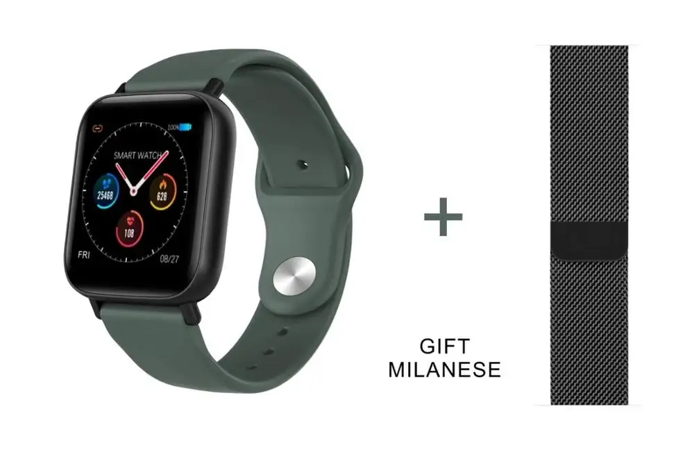 Smart Watch Green Умные часы MKS14, водонепроницаемые, для фитнеса, спортивные часы, трекер сердечного ритма, напоминание о звонках/сообщениях, Bluetooth, умные часы для Android iOS - Цвет: Smart Watch Green