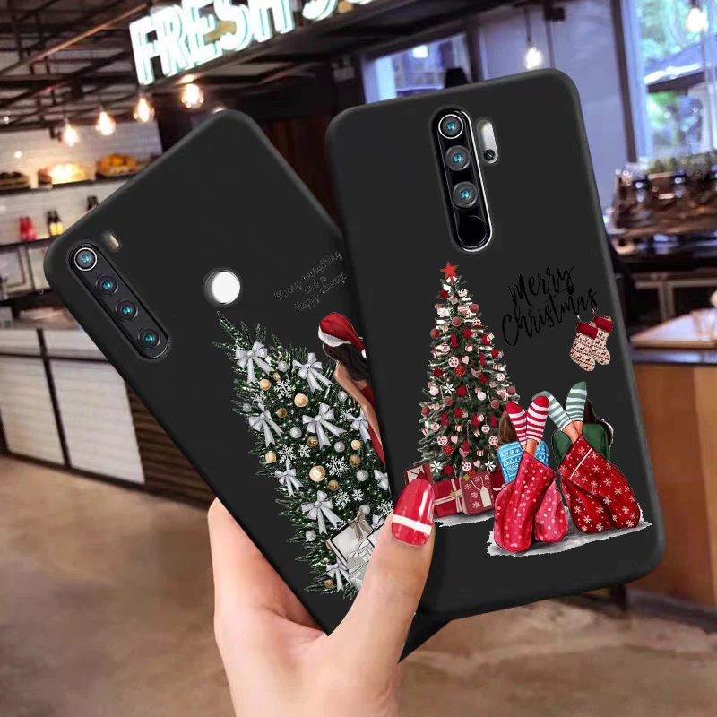 Модный Рождественский мягкий чехол из ТПУ для девушек Redmi Note8 Note 8T Note9Pro Max Note10 10PROMAX