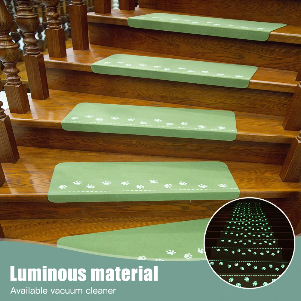

5PC Stair Carpet Step Board Non-slip Luminous Floor Covering Indoor and Outdoor Easy to Use Washable Home Decoration gift