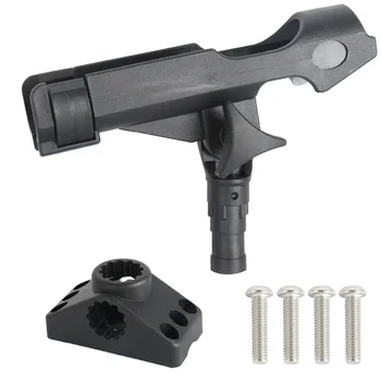 

ABGZ-2Pcs Adjustable Fishing Rod Holder Rack Mount Bracket for Kayak Canoe Inflatable Fishing Boat Yacht Accessories