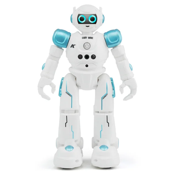 JJRC R11 обучающая игрушка-робот умный программируемый для ходьбы музыка танцы боевой защитник Robo дети Robotica комплект Rc робот - Цвет: Синий