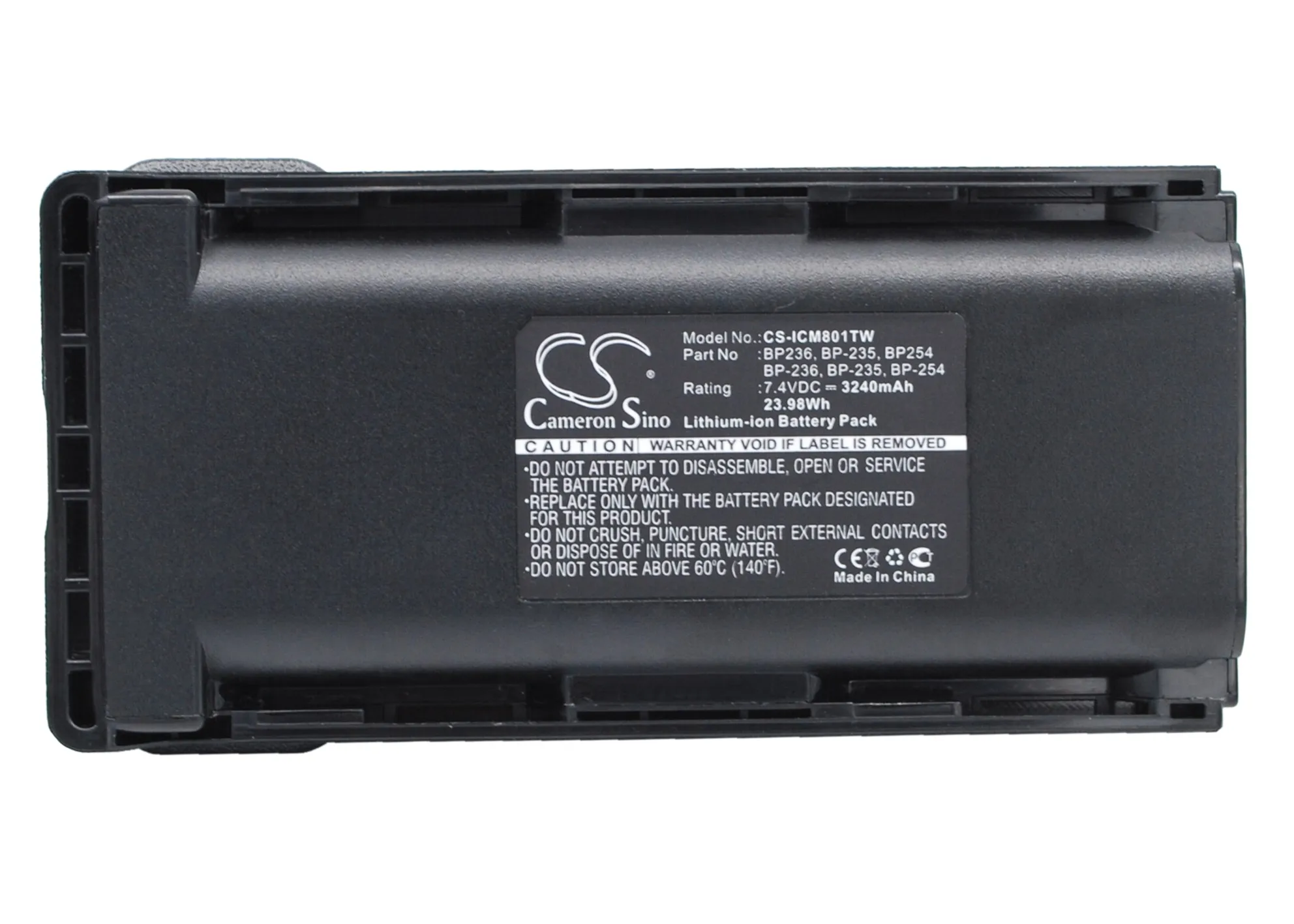 

3240mAh Battery for ICOM IC-F80T, IC-F9011, BP235, BP-235, BP236, BP-236, BP-253, BP254, BP-254 7.4V/mA