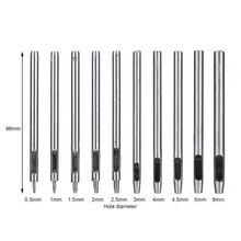 10 шт./компл. DIY 0,5-8 мм отверстие ремесло набор нитки для шитья кожи Ремесло Искусство ручной инструмент Сталь сплав удар кожа инструмент Высокая твердость