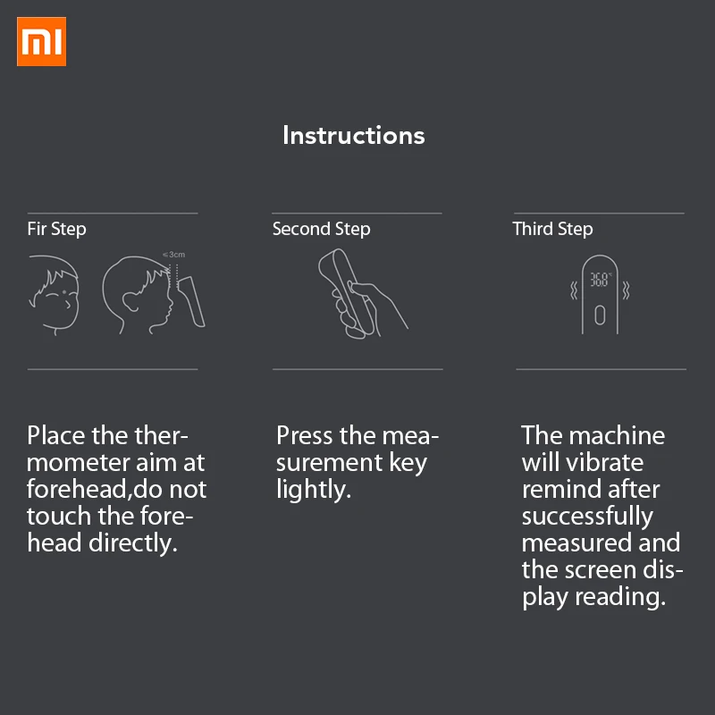 Xiaomi Mijia iHealth Thermometer LED Non Contact Digital Infrared Forehead Body Thermometer for Baby Kids Adults Elders
