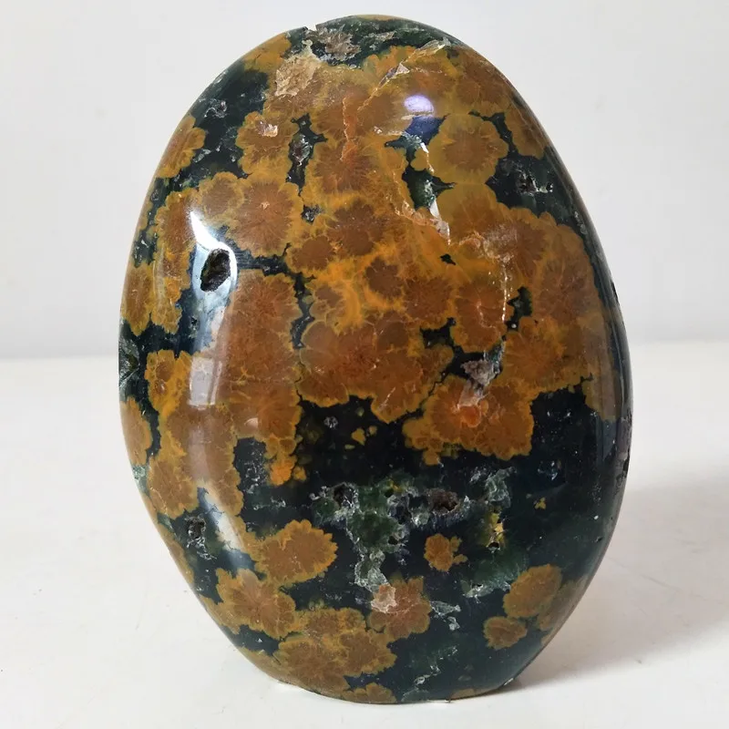 Natural sea jasper stone sea gem feng shui decoration beautiful home decoration desk display