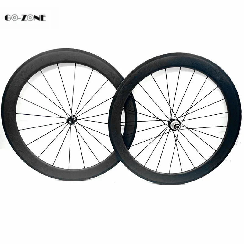 Go-zone roue carbone pour velo route 60x25 мм клинчеры или трубчатые колеса для шоссейного велосипеда, Углеродные колеса Powerway R39 100x9 130x9 700c