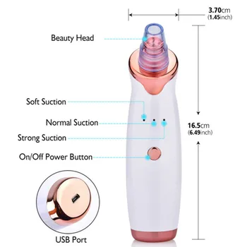 

Blackhead Remover Skin Care Aspirateur Point Noir Removedor De Cravo Acne Pimple Removal Vacuum Suction Machine Face Cleaning