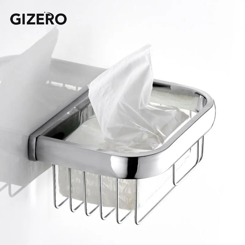 GIZERO аксессуар для ванной комнаты медный латунный держатель для бумаги Настенный хром/черный/Античная корзина полка для душа шампунь для хранения ZR2531