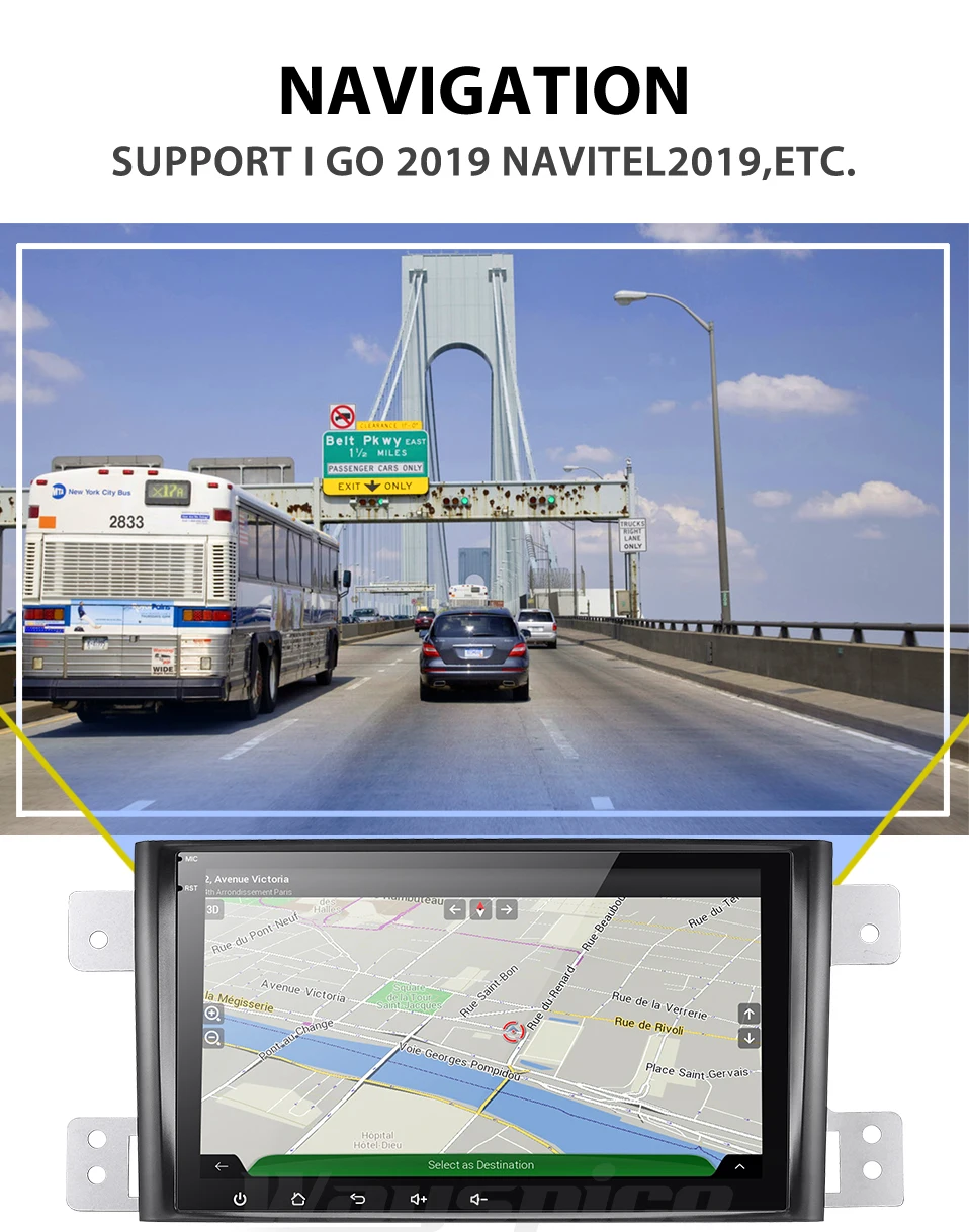 Автомобильный dvd для Suzuki Grand Vitara 2005-2012 мультимедиа головное устройство gps радио gps плеер стерео gps навигация Android 9,0 PX6