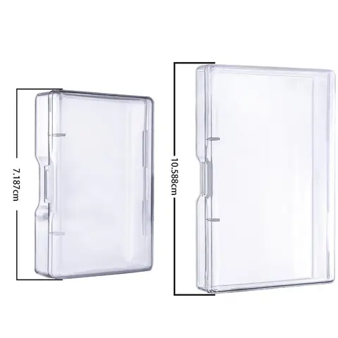 Square Plastic Jewelry Storage Box Transparent Clear Multipurpose Display Tool Case Craft Organizer Box Jewelry Accessories
