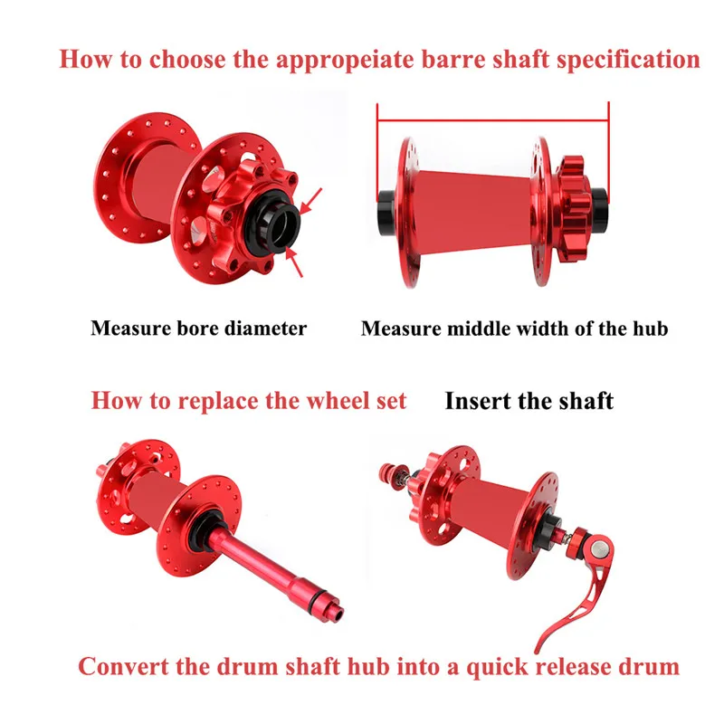 Practical Quick Release 100mm Bicycle Front Wheel Hub Adapter High Quality Aluminum Alloy 15mm To 9mm Mountain bike QR Adapter