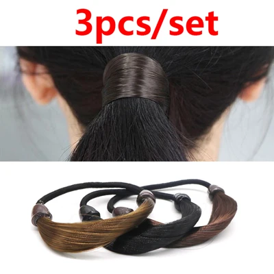 3pcs Style 8 2/3/4 шт. Женские аксессуары для волос для Для женщин резинок эластичная резинка для волос резинки для волос с повязкой на голову для девочек наряды украшения Галстуки резинка для волос - Цвет: 3pcs Style 8