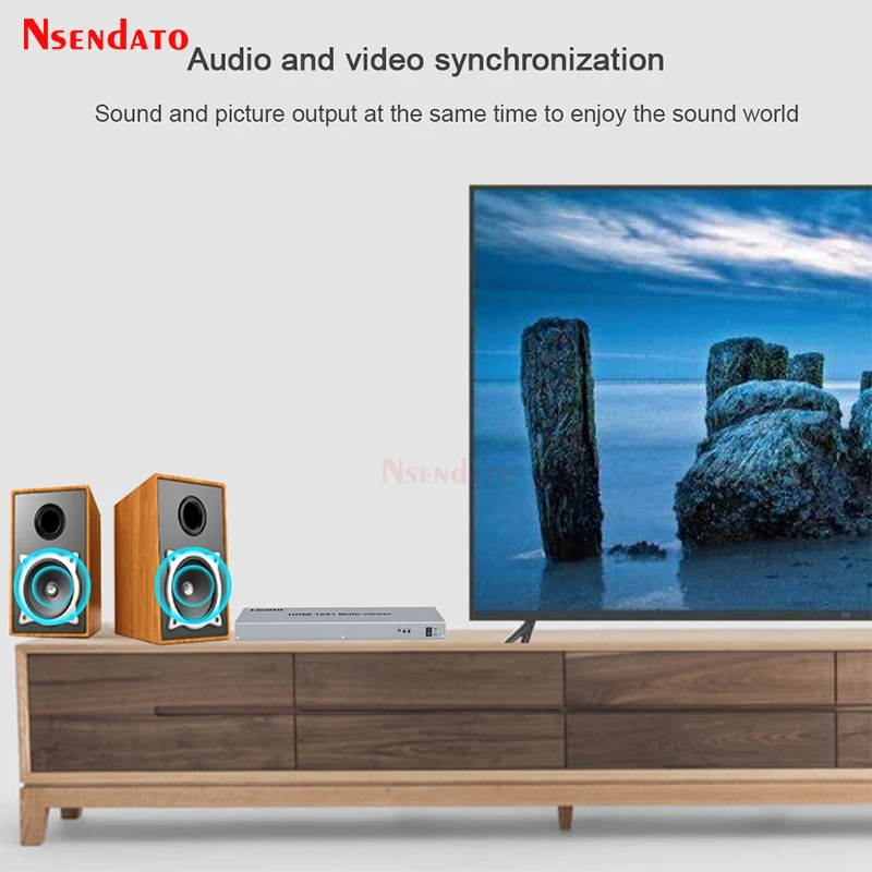 1080P 16x1 HDMI Multiviewer Quad Screen Segmentation Multi-viewer with seamless 16 In 1 Multi Viewer video Screen Divider For PC