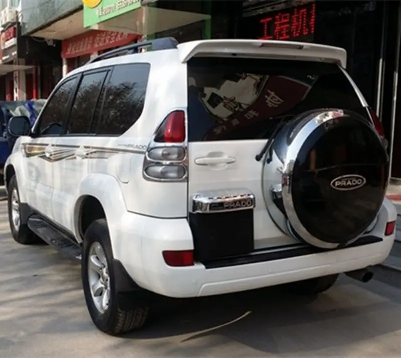 Car Rear Wing Spoiler Car Roof Spoiler Spoiler ABS Plastic Unpainted Primer Rear Wing With Led Light For Toyota Land Cruiser Prado FJ120 4000 2700 2003-2009