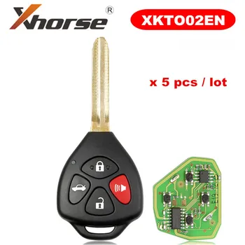 

XHORSE XKTO02EN for Toyota Style Flat 4 Buttons triangle 5pcs/lot