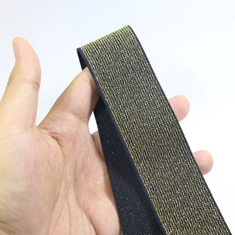 Разноцветные золотые эластичные ленты 38~ 50 мм эластичные ленты сумки для одежды брюки эластичные резиновые DIY Швейные аксессуары Резиновая лента - Цвет: Wide 3.7 cm