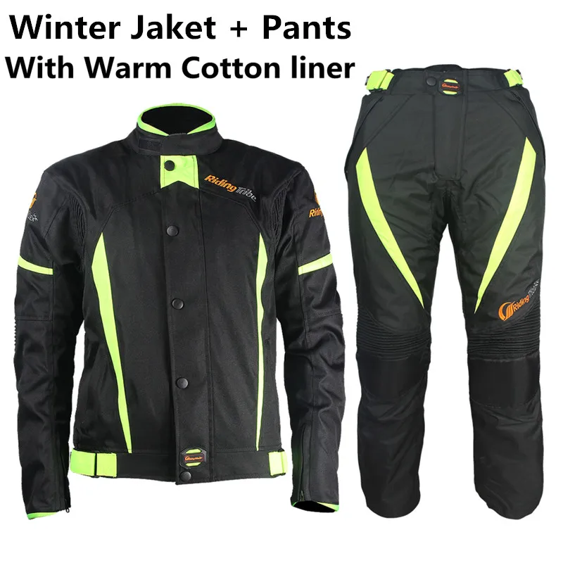 Мотоциклетная куртка, штаны, защитный костюм для езды на мотоцикле, полный гоночный сезон, мотоциклетная одежда для мужчин и женщин, размер M-5XL, JK-37 - Цвет: Winter - Set