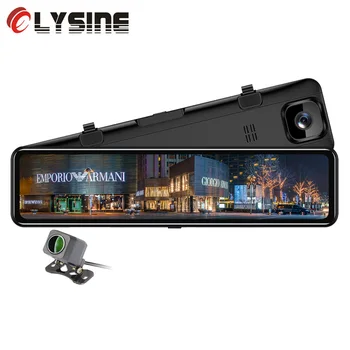 

Olysine D43 Rearview Mirror Dash Cam 2K Sony IMX335 GPS Touch Screen Stream Media Car DVR Camera 12" IPS Display Video Recorder