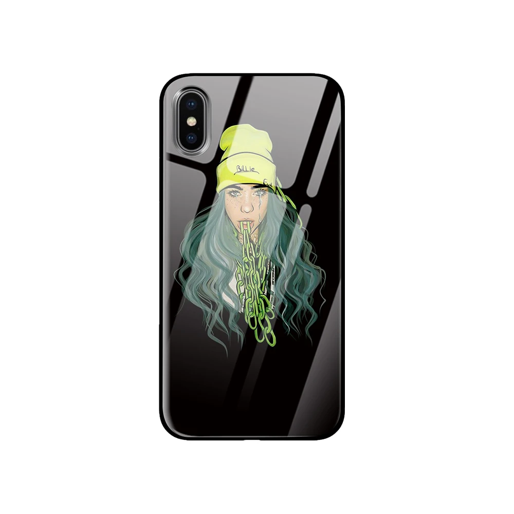 Billie Eilish для iPhone 5 5S SE 6 6s 7 8 Plus X XS Max XR закаленное стекло чехлы для телефонов