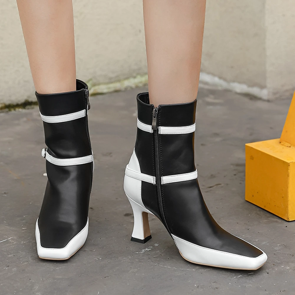 Новинка Элегантные офисные женские ботильоны высокого качества на высоком