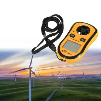 

Portable Thermometer Wind Speed Gauge Meter Windmeter LCD Digital Handheld Measure tool