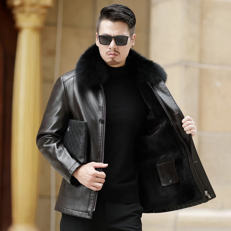 

Men Autumn New Casual Vintage Biker Leather Jackets Coat Men Fashion Outfit Bomber Motorcycle PU Leather Jacket Coats Men