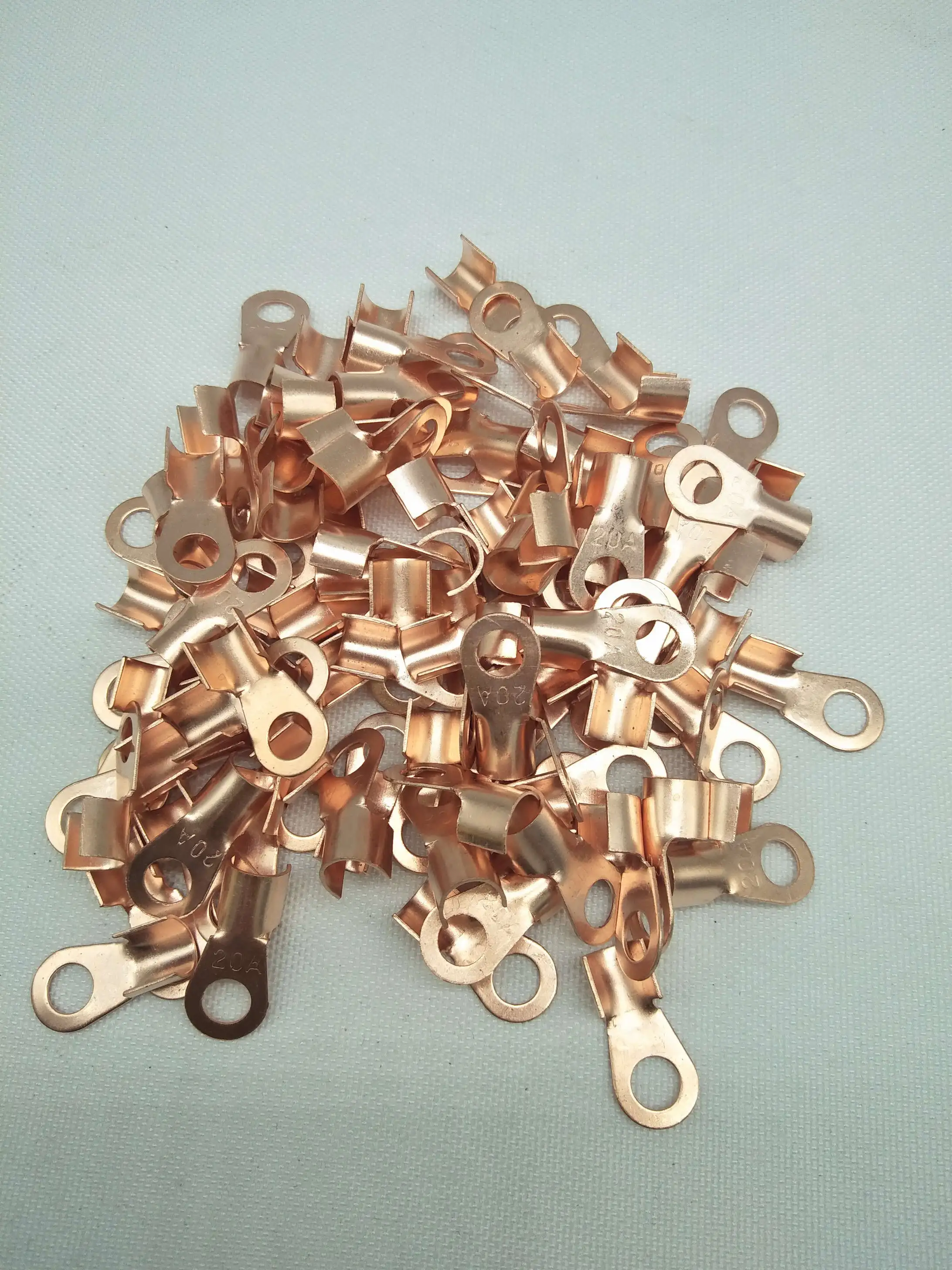 A457 100PCS Motorcycle Scooter 20A Battery Terminal Block Copper Clip