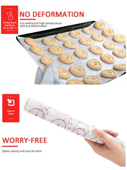 

Silicone Kneading Mat Bear-shaped Macaron Dual-use High Temperature Resistant Glass Fiber Baking Mat Kitchen No Stick Bake Tools