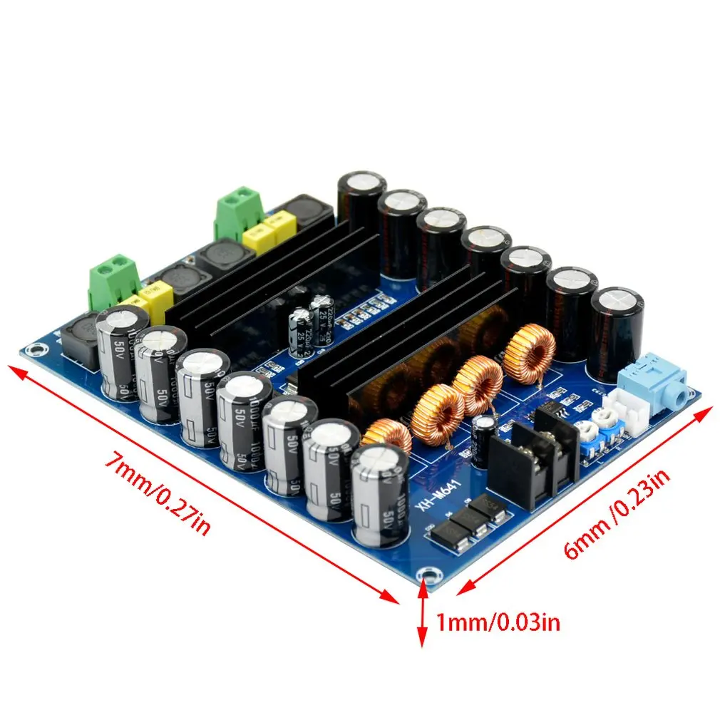 XH-M641 DC12V 24V 150W x 2 Audio Digital Amplifier Board High Power Dual Channels Car Amplifier Board With Boost Board
