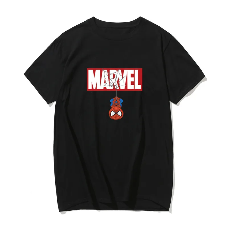 black 3 Зимние мужские Marvel Comics Человек-паук Железный человек толстовки с капюшоном осень Забавный принт Мода супергерой мультфильм уличная куртка - Цвет: black 3