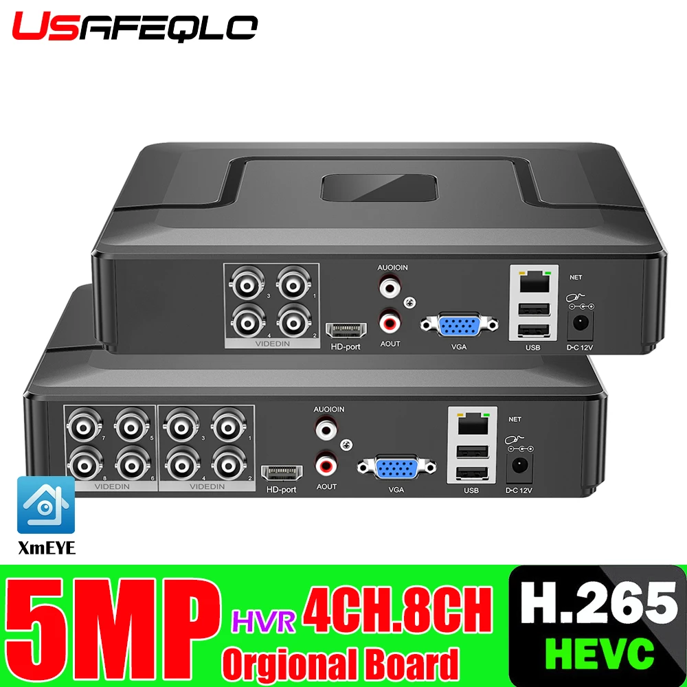 Камера видеонаблюдения XMeye AHD H.265 + Hi3521D 8 каналов 5 Мп гибридный Wi Fi 6 в 1 видеорегистратор TVI CVI NVR