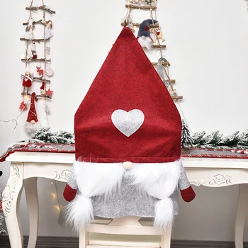 Christmas Gnome Heart Santa Chair Covers 2 Chair And Sofa Covers