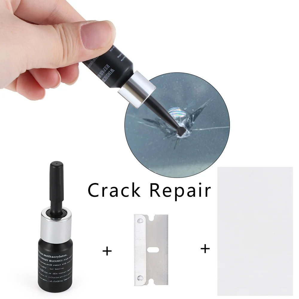 Hot Car Windshield Window Repair Tool DIY Windscreen Glass Scratch Crack Restore Repair Resin Blade Strips Auto Maintenance Set