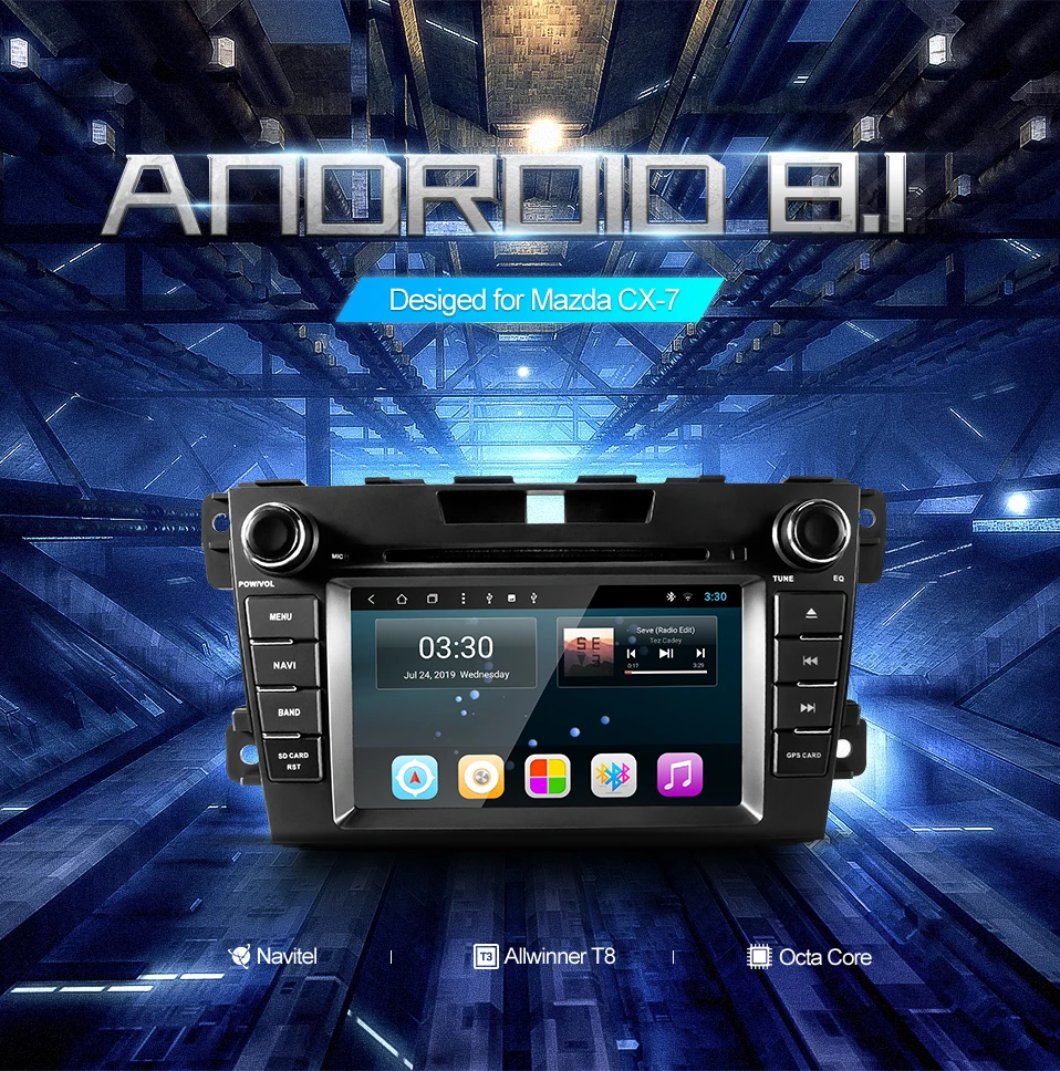 Sale Asottu android 9.0 car dvd  for Mazda CX-7 2008 2009 2010 2011 2013 2013 2014 2015  gps navigation radio video player 0