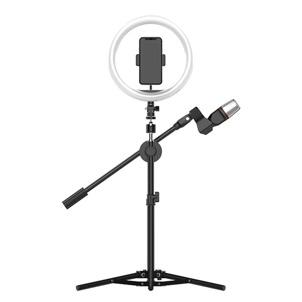 26 см интерфейс Dimmable USB светодиодный селфи кольцо свет камера телефон фотография видео макияж лампа с штатив телефон клип
