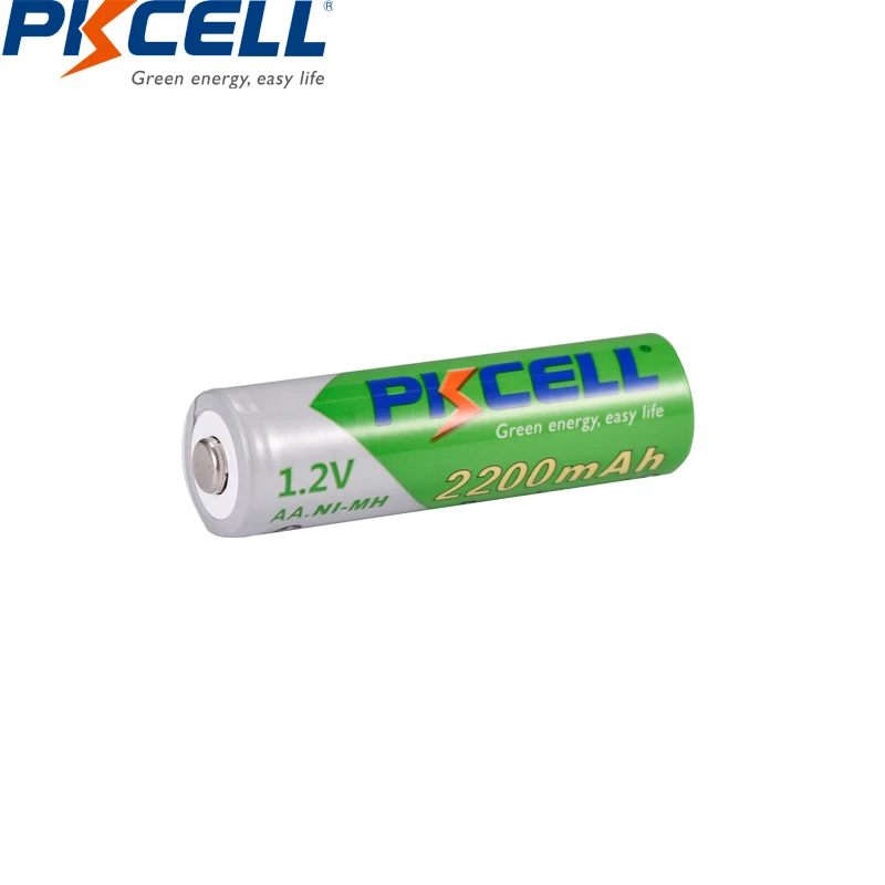 4 шт./карта PKCELL AA Аккумуляторная батарея Ni MH 1 2 V 2200mAh Низкая саморазряд прочные NIMH 2A