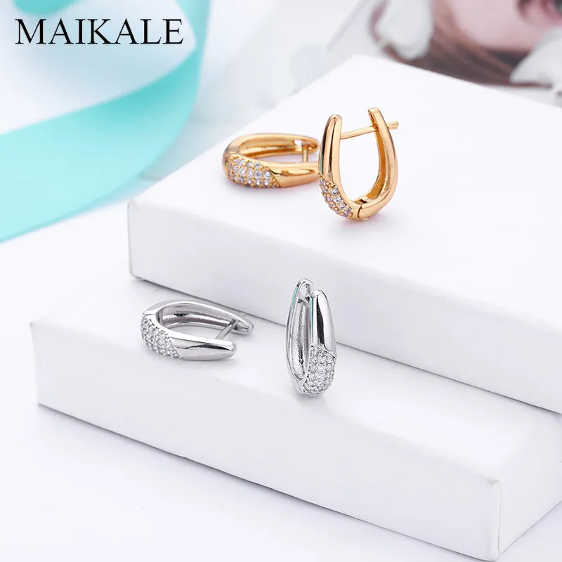 Женские маленькие серьги подвески MAIKALE модные U образные