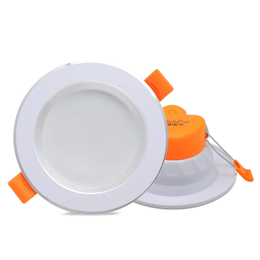 

Xtra Thin Led Downlights 2.5inch Embossed Dimmer Down Light Three Lighting Colors Changeable 6W AC220V Downlights 2pcs/Box