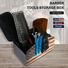 CestoMen caja de almacenamiento de herramientas de peluquero, contenedor de accesorios de peluquero, peine, cepillo, pinzas de pelo, maquinilla de afeitar