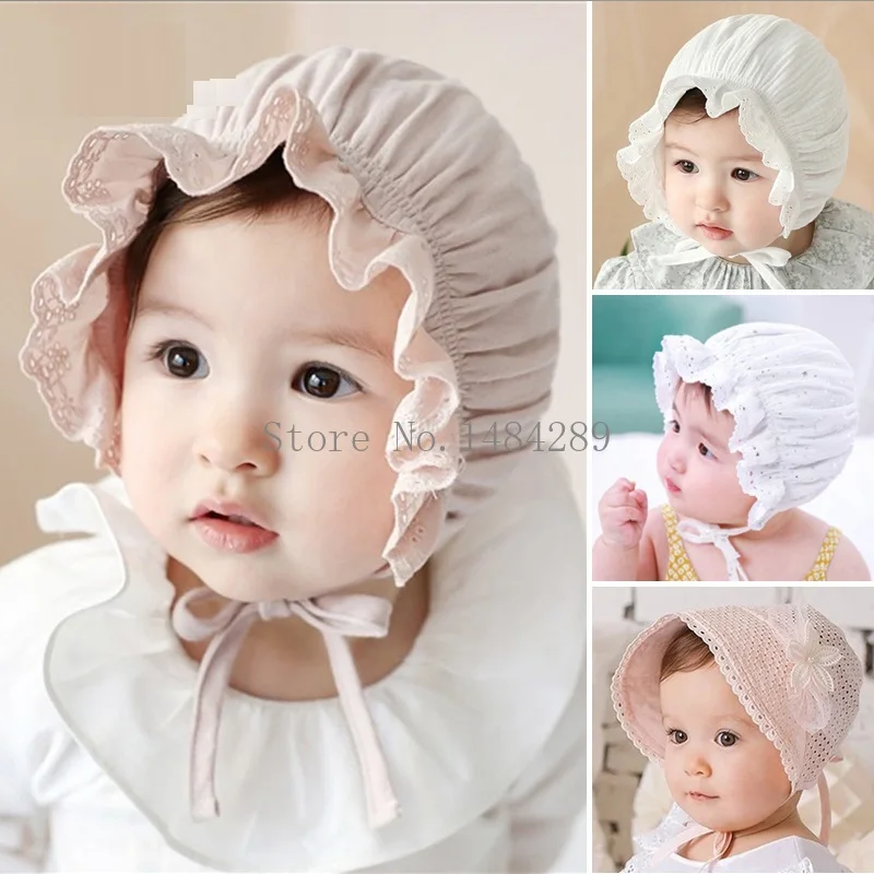 Girl Baby Newborn Kids Lace See-through Hat Cap Beanie Bonnet Hair Accessories 