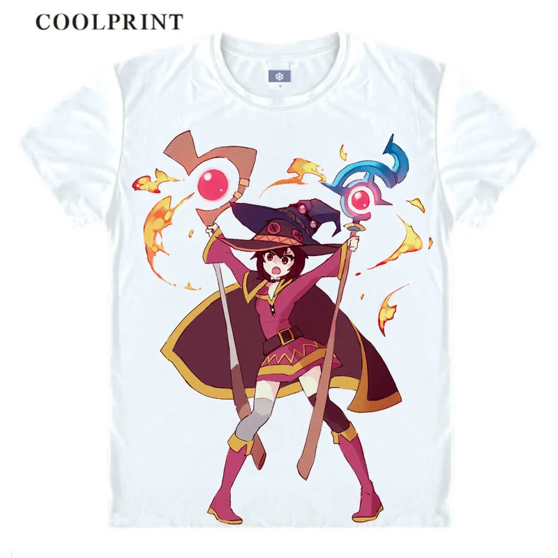 Футболка Kono Subarashii Sekai ni Shukufuku wo Konosuba футболка Aqua Megumin аниме маскарадный костюм футболка с короткими рукавами и принтом