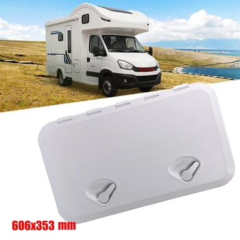 

606X353mm RV Hatch Plate Durable Inspection Deck Cover for Marine Boat Caravan Deck Compartment Access Yacht Cover