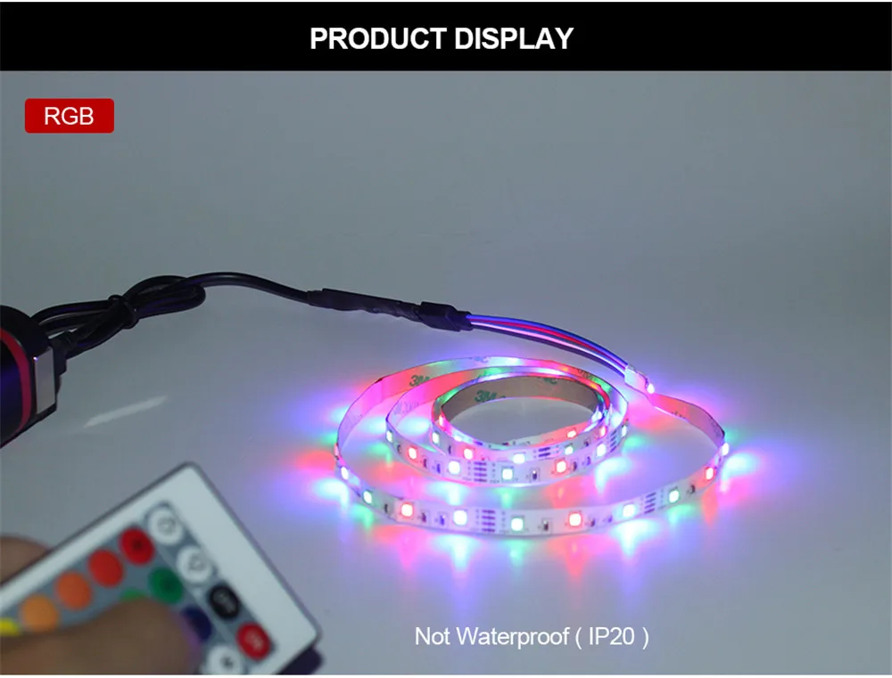 5 В USB RGB Светодиодная лента лампа 2835SMD гибкий светодиодный светильник лента 1 м 2 м 3 м 4 м 5 М HD ТВ Настольный экран фон биос светильник ing пульт дистанционного управления