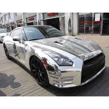 

Silver Car Vinyl Film Wrap Color Change Car Body Sticker Decal Sheet Film