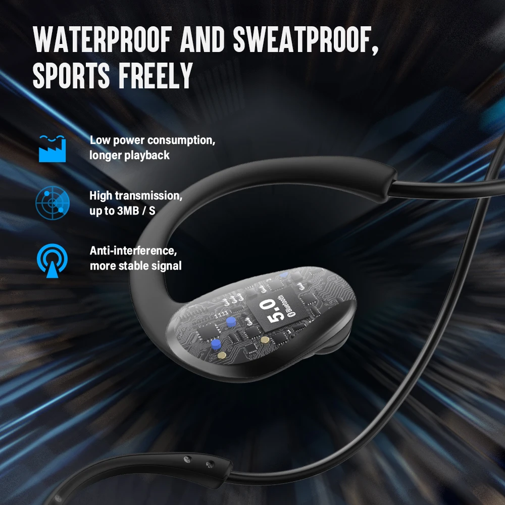Dacom-bluetooth 5.0 Fone de Ouvido Esportivo sem Fio Pode Jogar Continuamente por 12 Horas Fone de Ouvido Estéreo Pendurado - Image 3