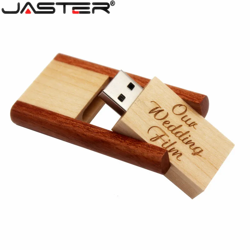JASTER логотип на бамбуковый USB флэш накопитель 4 Гб 8 16 32 64 2 0 Memory Stick флешки подарок